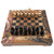 Handcrafted wood designer chess set with storage