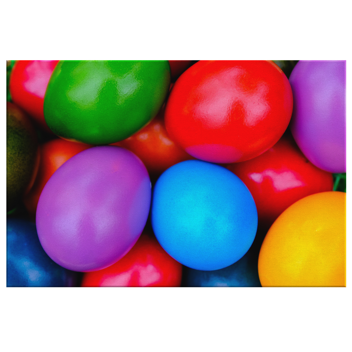 Colorful Easter Eggs Rectangle Gallery Canvas wall art