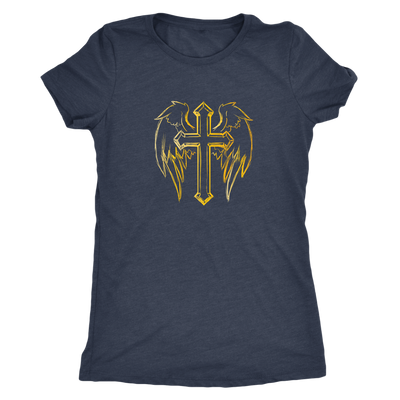 The angelic cross - Triblend T-Shirt