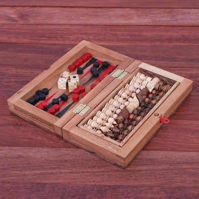 Raintree Wood Chess and Backgammon Handmade Game