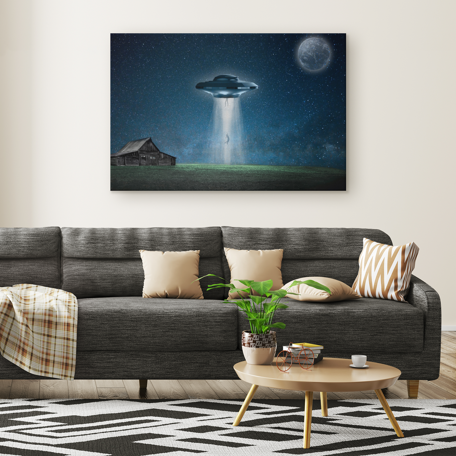 Onward to the stars Rectangle Gallery Canvas wall art