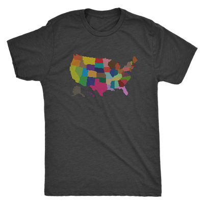 USA states map - Triblend T-Shirt