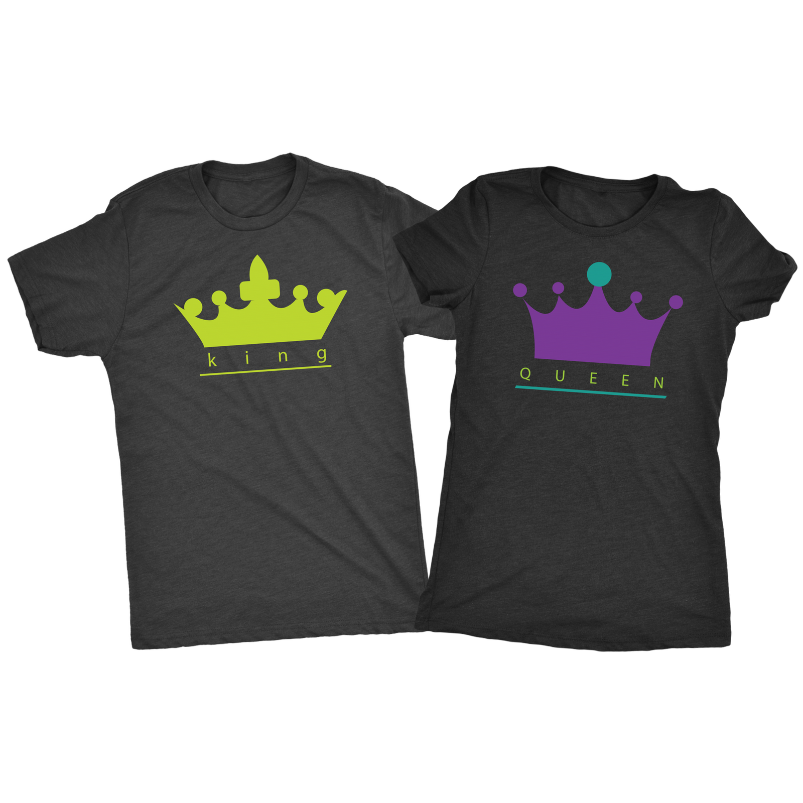 King and Queen Triblend Combo T-Shirts