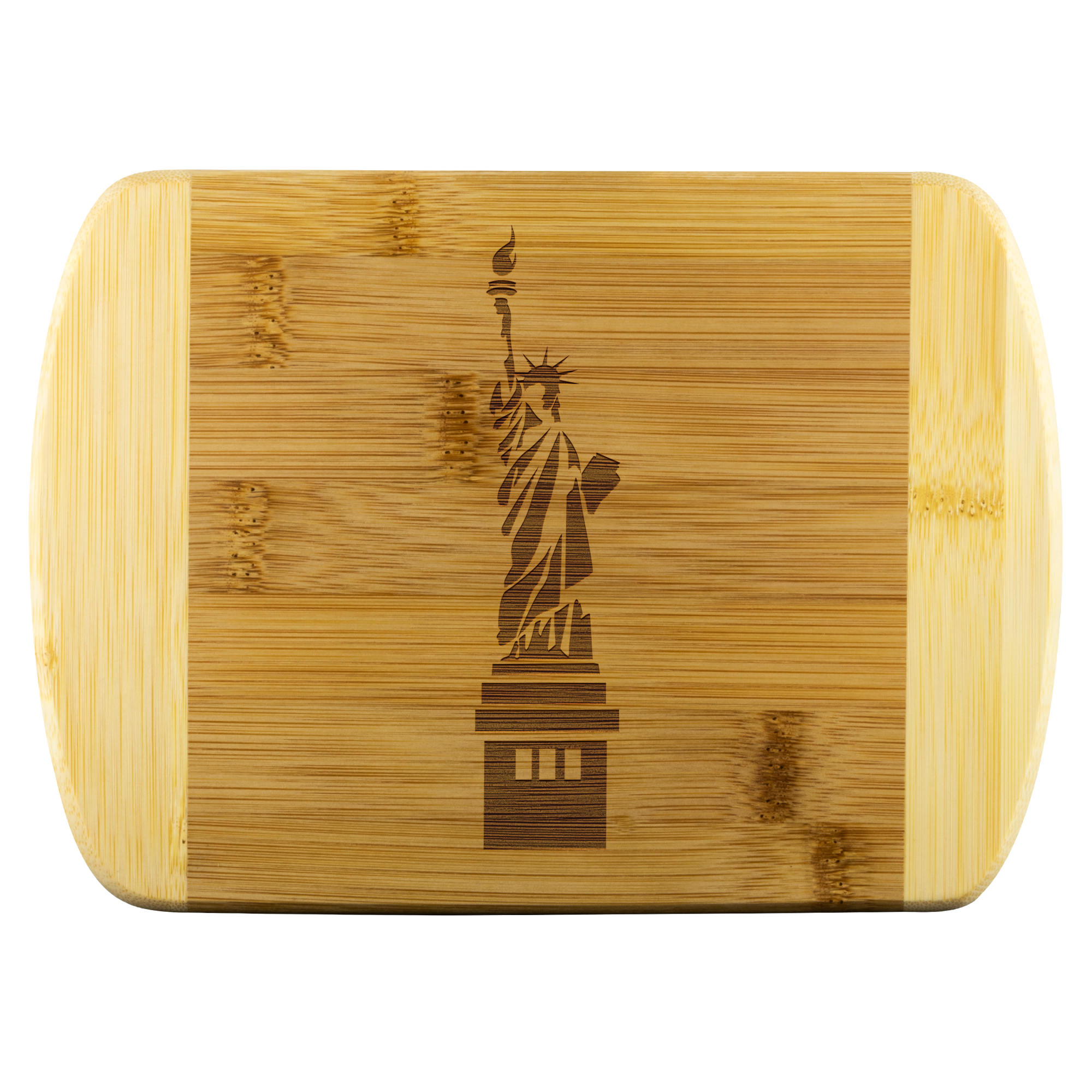 Statue of Liberty- Round Edge Wood Cutting Board