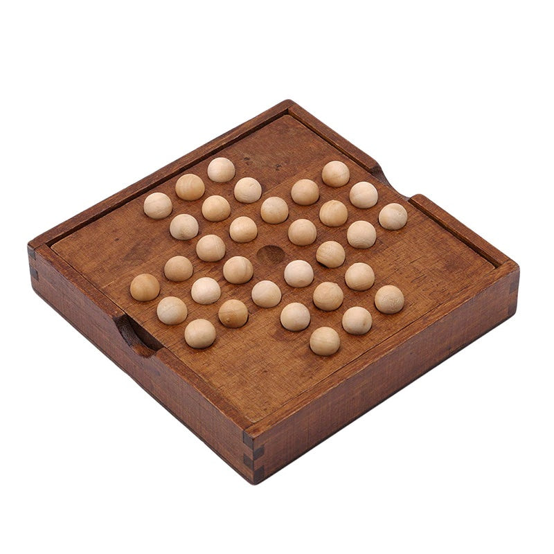 Solitaire small wooden board game / puzzle