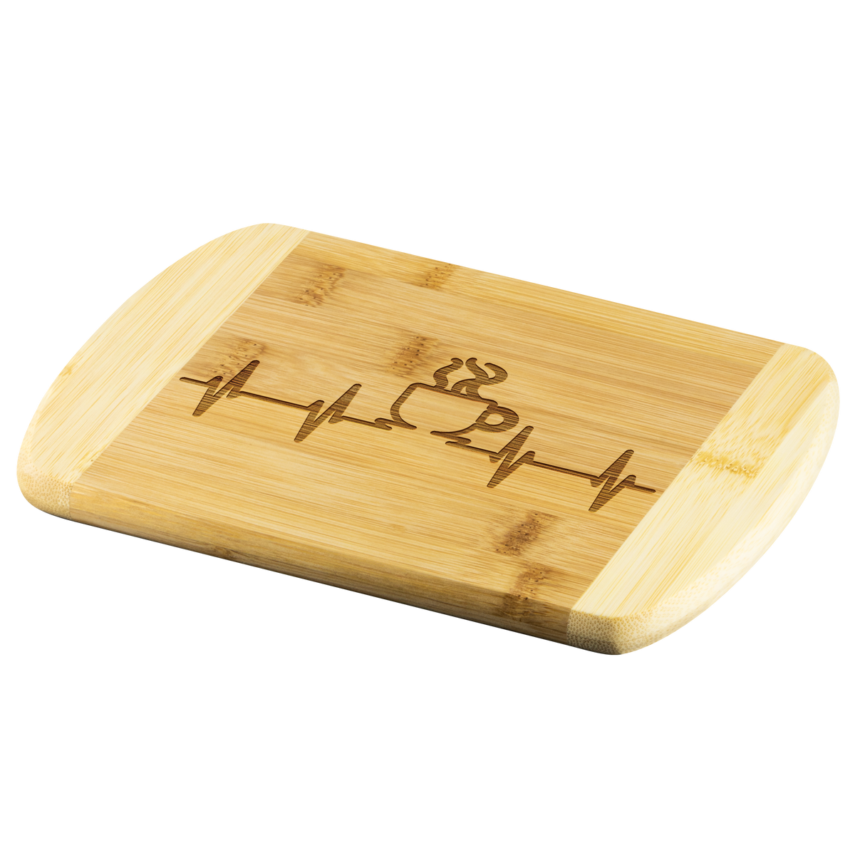 Coffee is the life line - Round Edge Wood Cutting Board