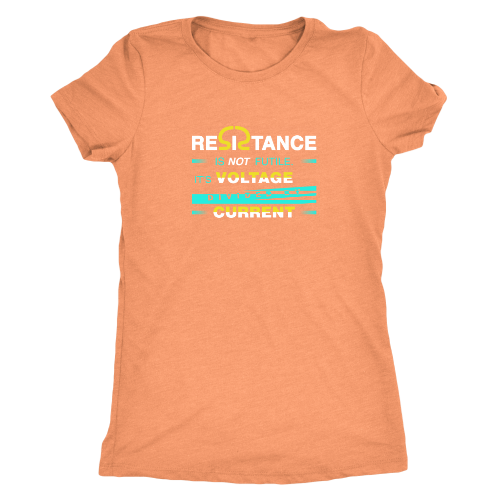 Resistance is not futile it is voltage divided by current - Physics - Triblend T-Shirt