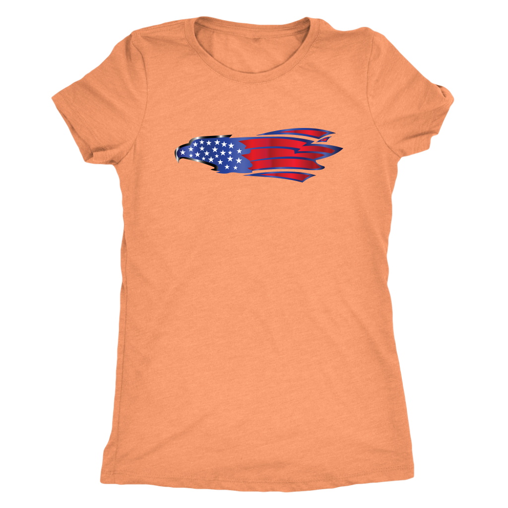 USA flag bald eagle - Triblend T-Shirt