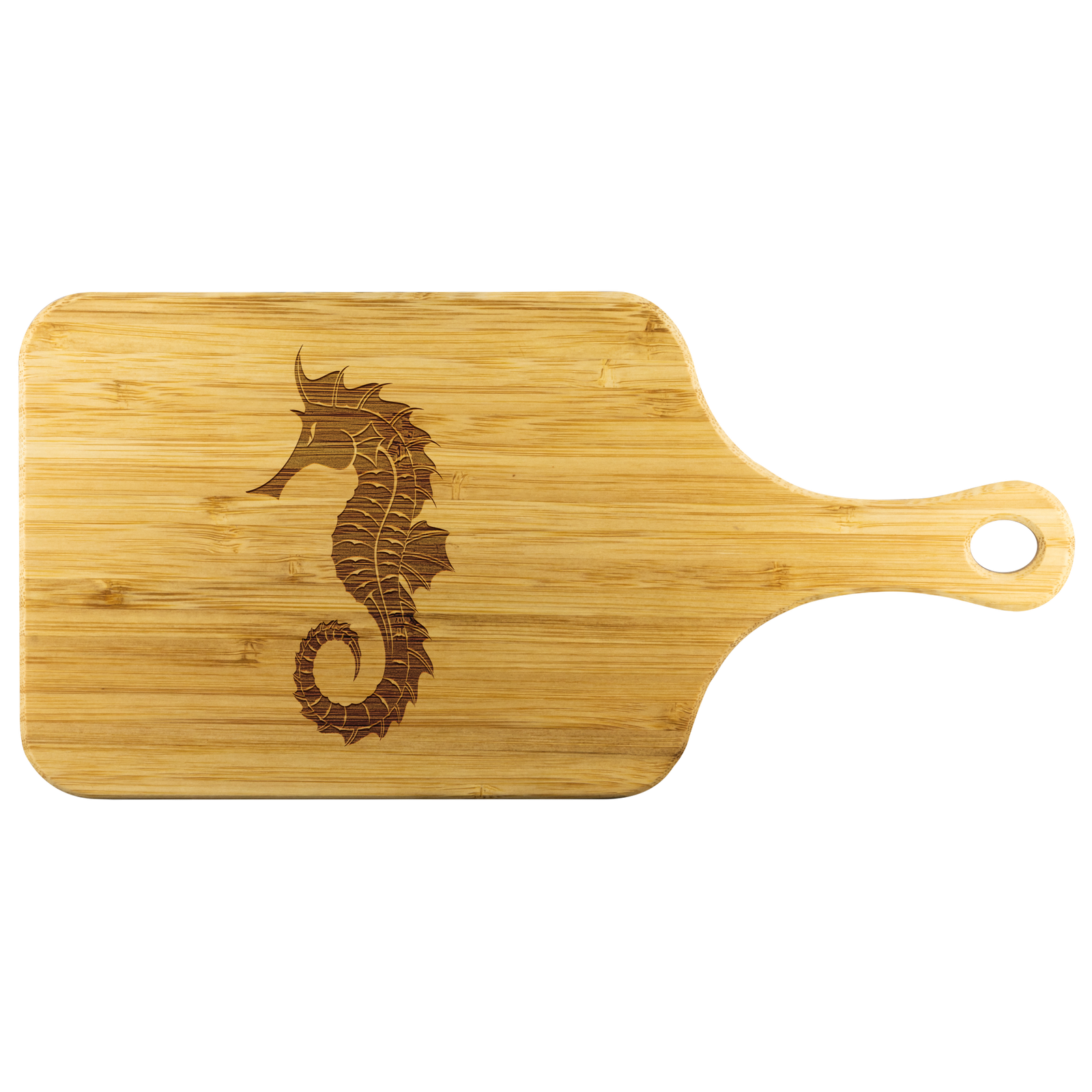 Seahorse - Wood Cutting Board With Handle