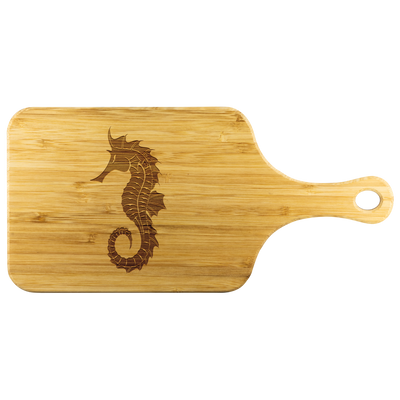 Seahorse - Wood Cutting Board With Handle
