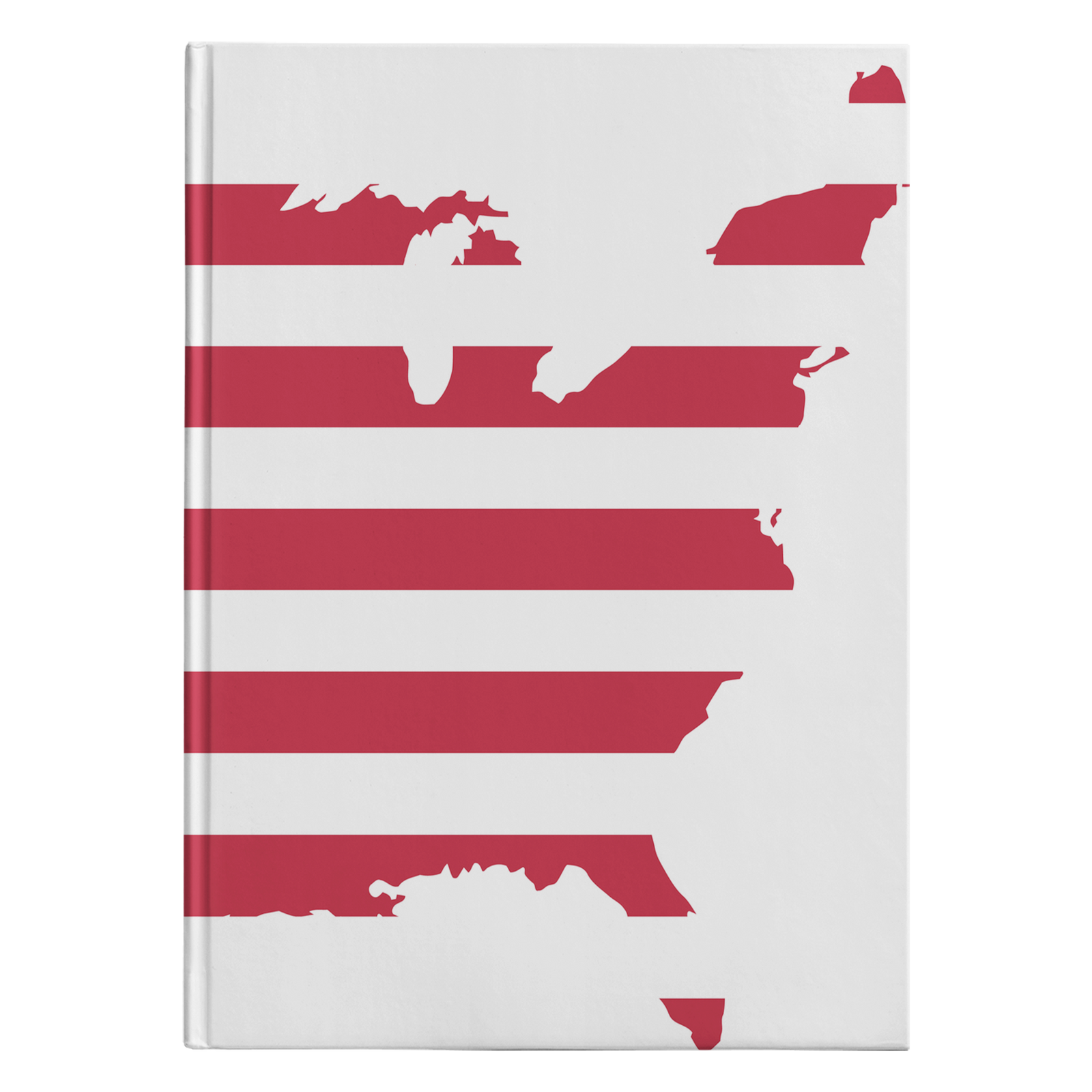 USA Map Hardcover Journal