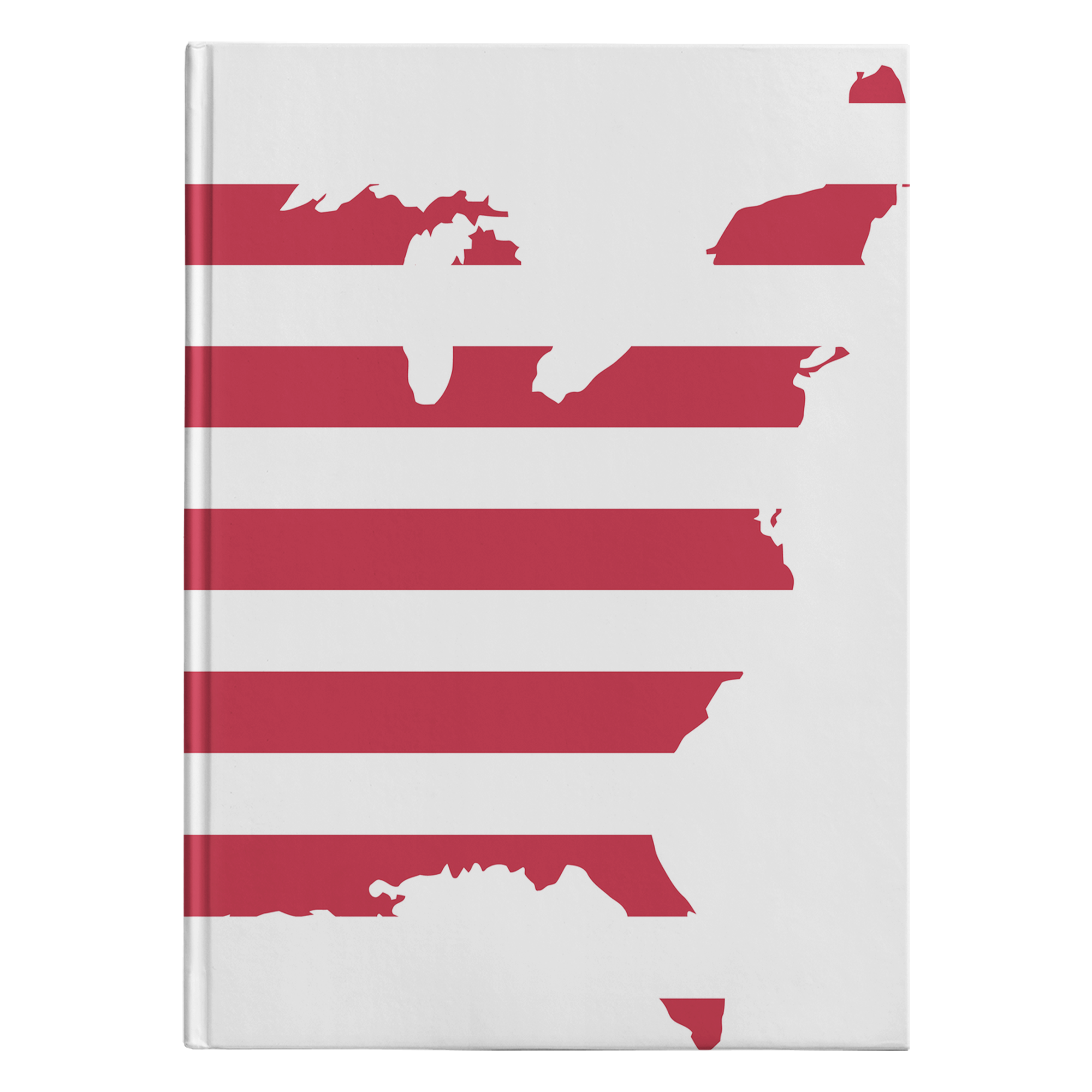 USA Map Hardcover Journal