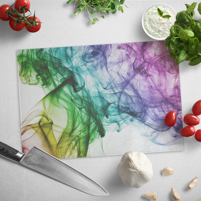 Abstract color pattern- Glass cutting board