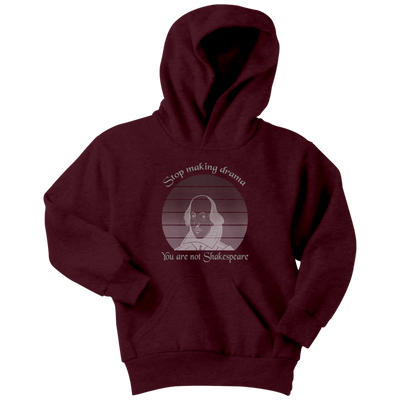 Stop making drama you are not Shakespeare - Youth Hoodie