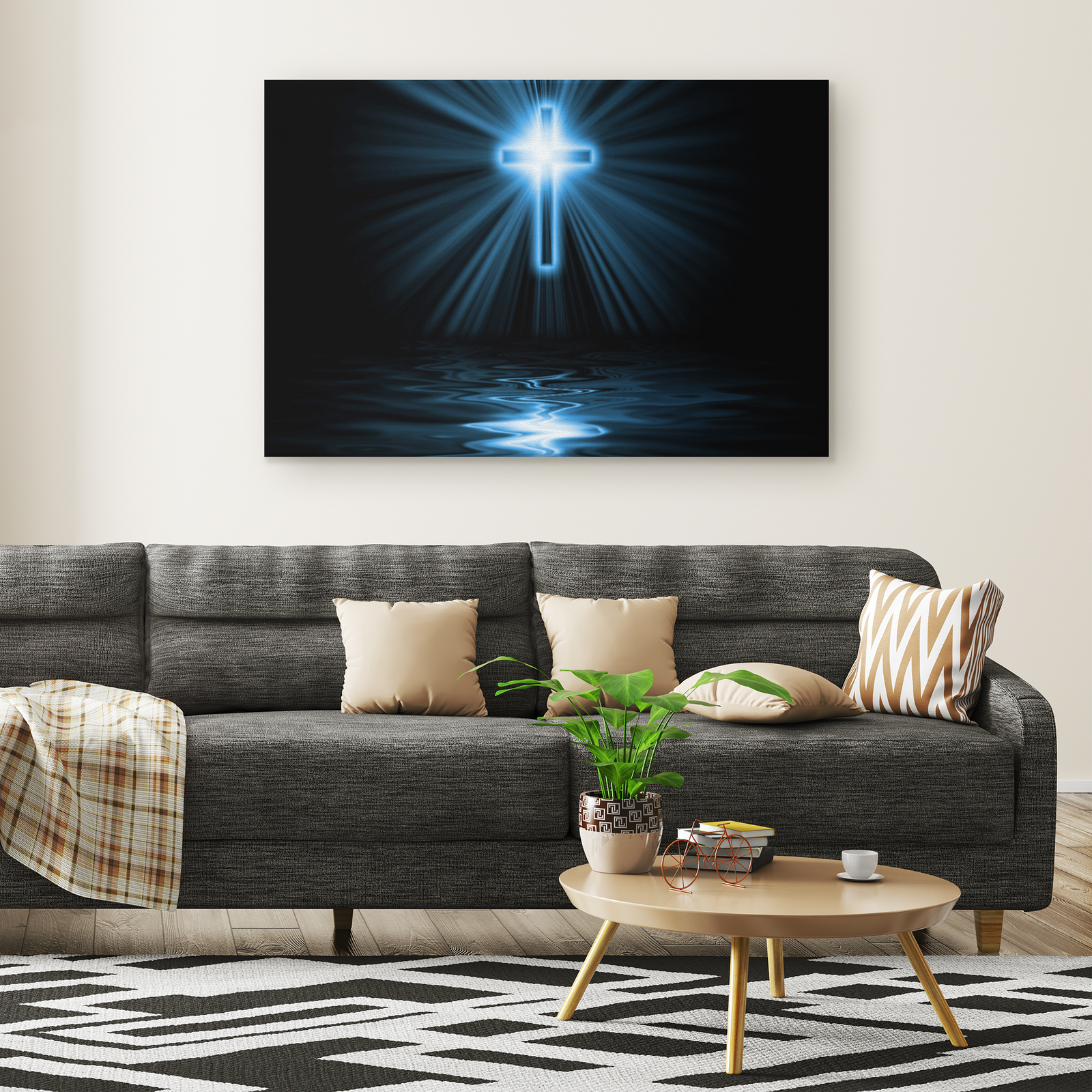 The light of the cross - Rectangle Gallery Canvas art