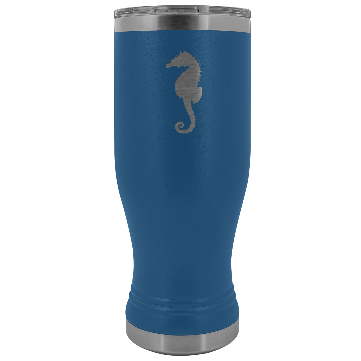 Sea horse stainless steel vacuum insulated BPA and Lead Free coffee Tumbler with clear lid
