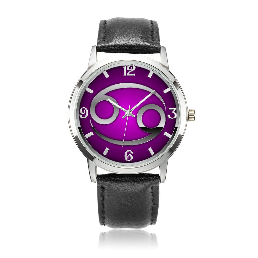 Zodiac Cancer design genuine Leather 32mm / 38mm automatic water resistant Quartz wrist watch