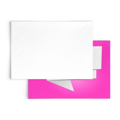 Pearly pink heart with lot blank place to write your name - Flat Greeting Card (Pack of 10/30/50 pcs)