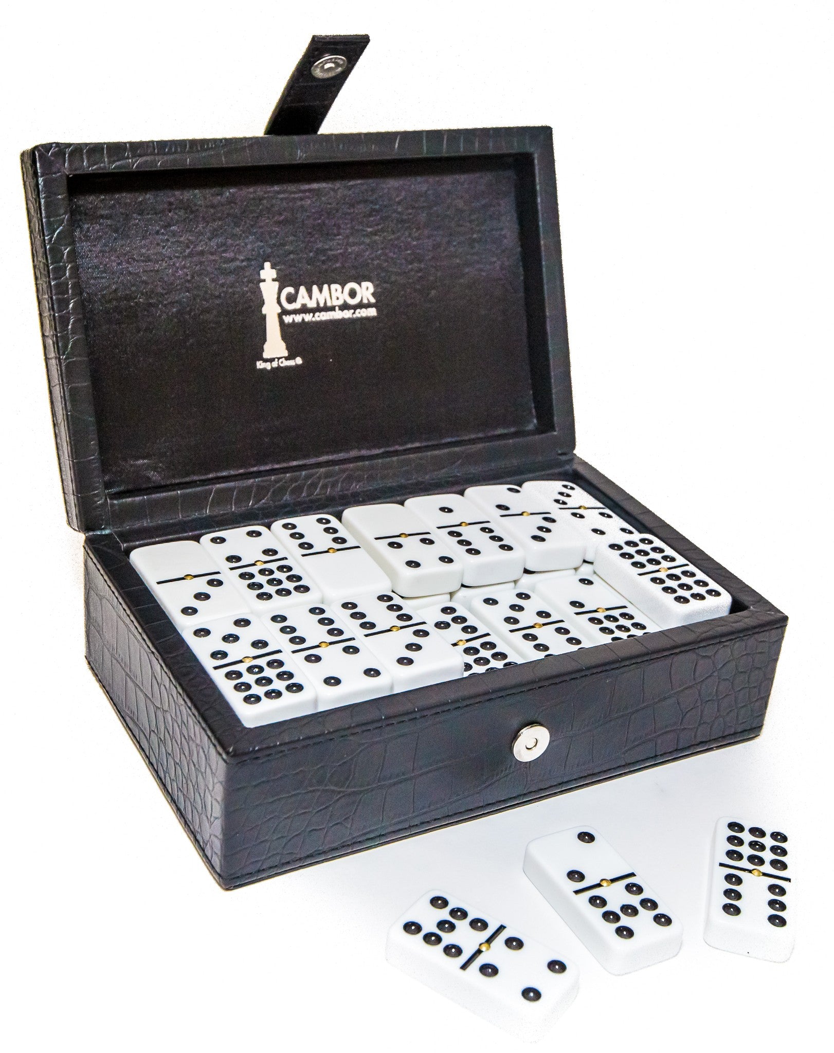 Jumbo Size Double Nine Dominoes Set with leatherette case