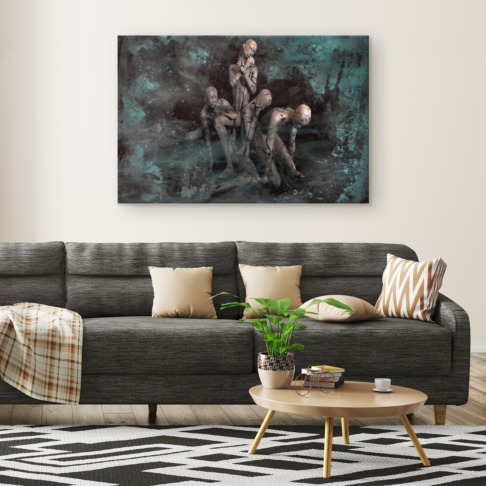 Broken Humans - Rectangle Gallery Canvas Art
