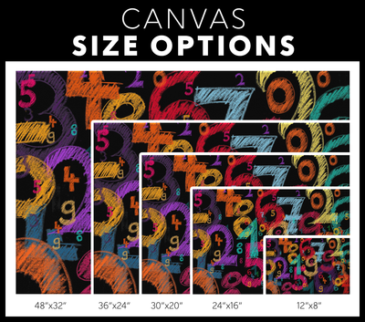 Colorful numbers - Canvas Wrap - Wall art